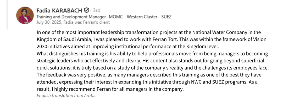 LinkedIn recommendation