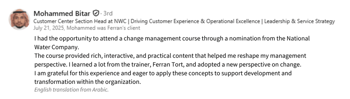 LinkedIn recommendation