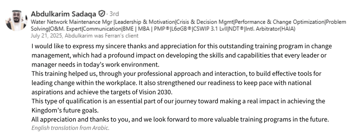 LinkedIn recommendation